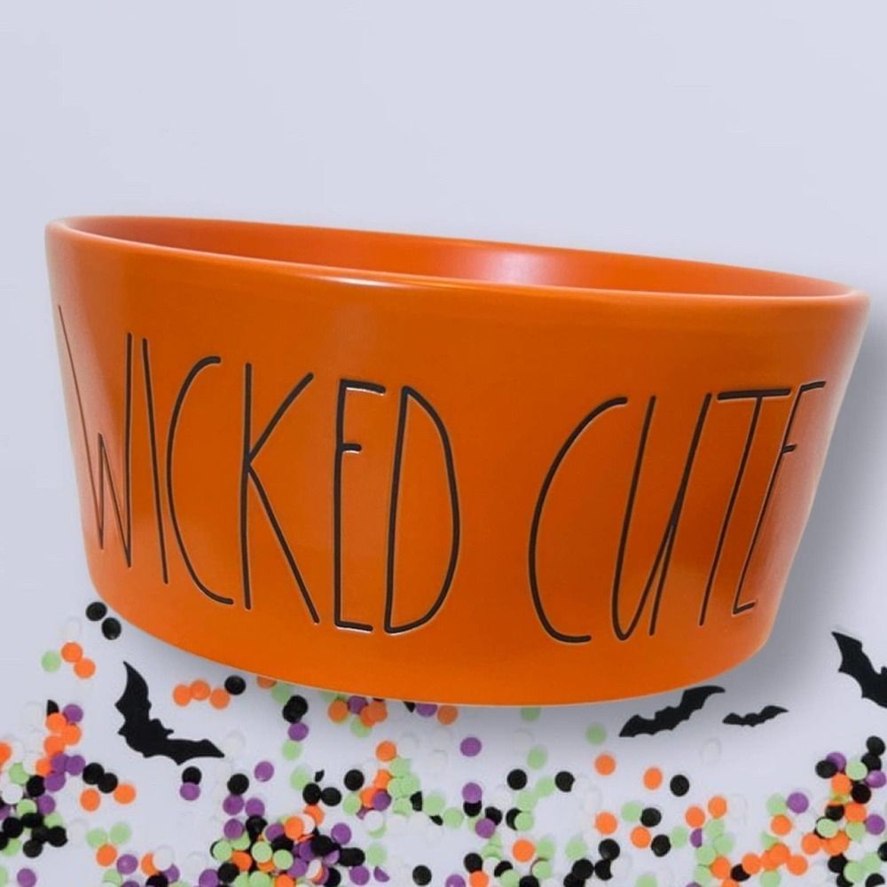 Rae Dunn Wicked Cute Halloween Dog Bowl